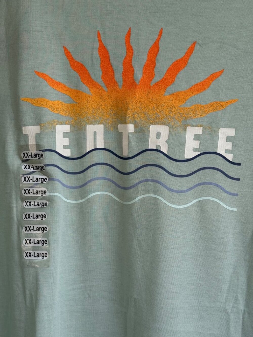 Tentree Mens Graphic Tee XXL Light Green Treeblend Sustainable New - Picture 4 of 16